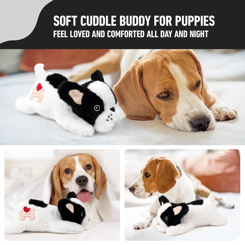 Pet Prime heartbeat dog toy showing heartbeat pulse for calming nights.