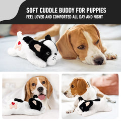 Pet Prime heartbeat dog toy showing heartbeat pulse for calming nights.