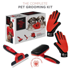 PET PULL deshedding brush with stainless blades removes loose undercoat hair