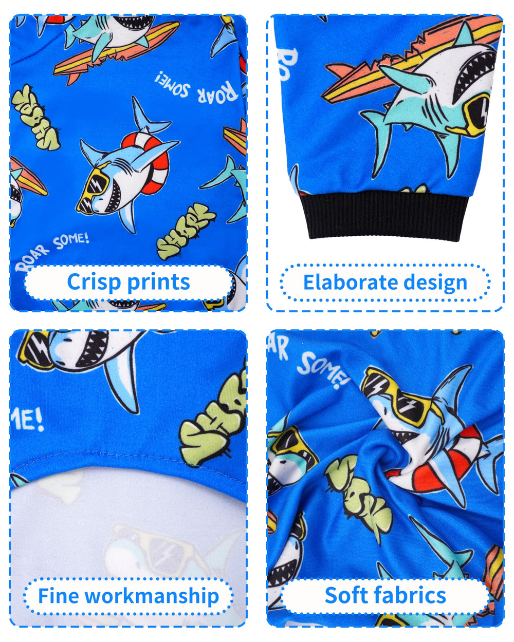 PET SHOW 4Pack blue paw design dog pajamas for easy movement