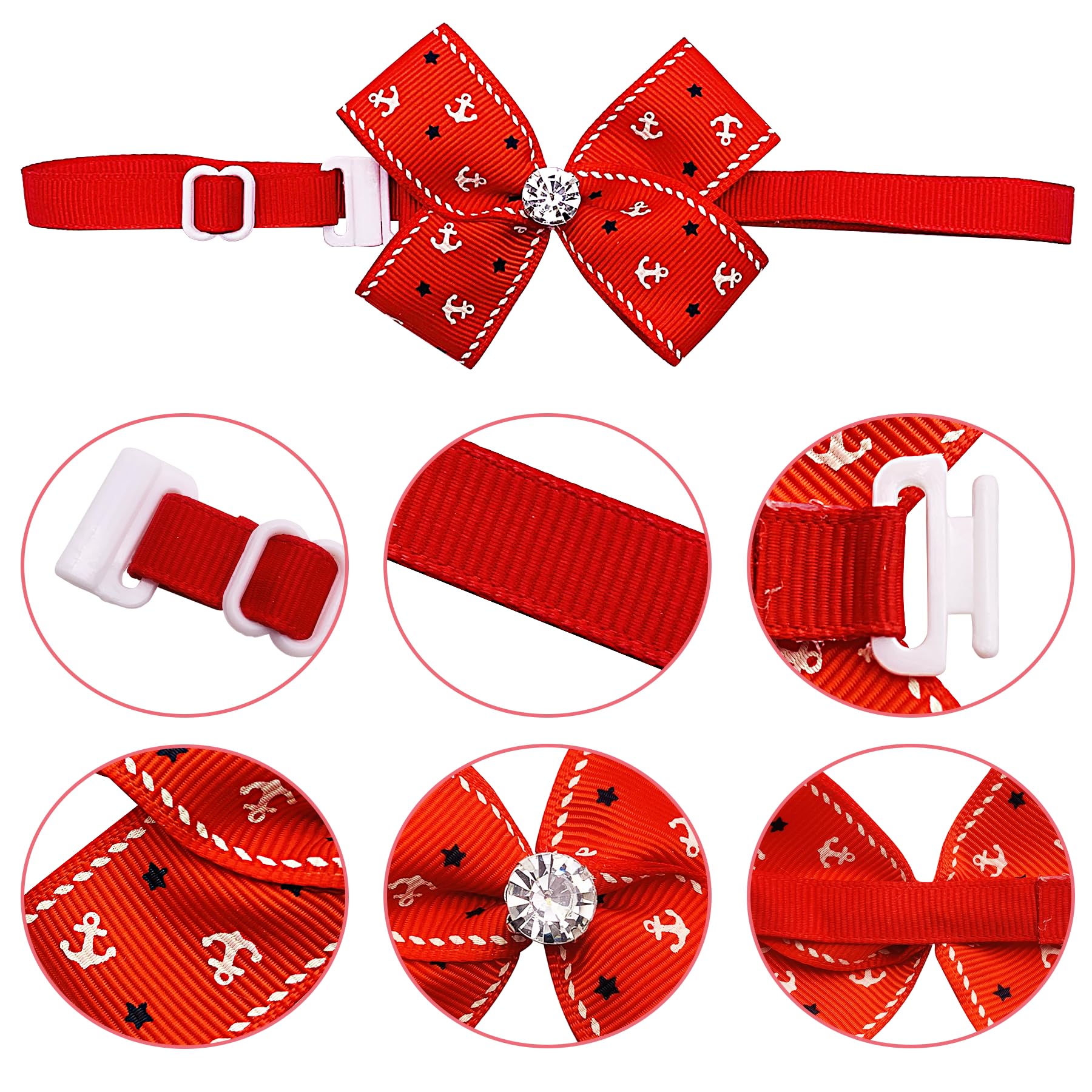 PET SHOW bow ties in soft fabric suitable for photos.