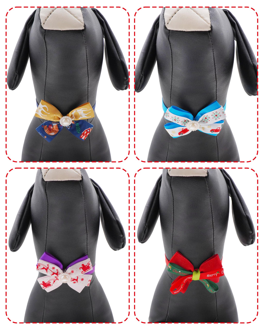 PET SHOW 7-8.5 cm bows suit neck sizes 20-35 cm.