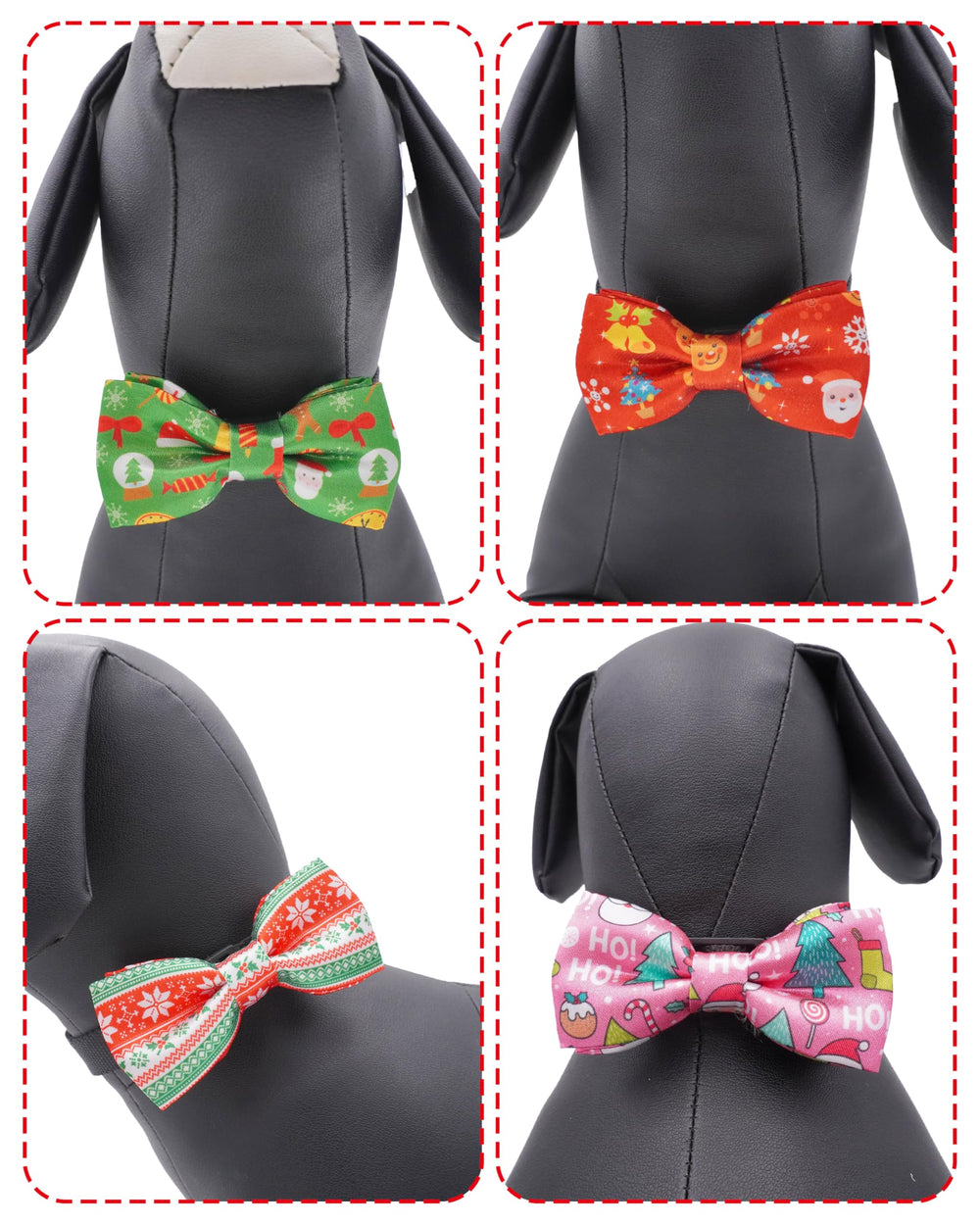 Pet Show gift box bow tie on collar for special occasions