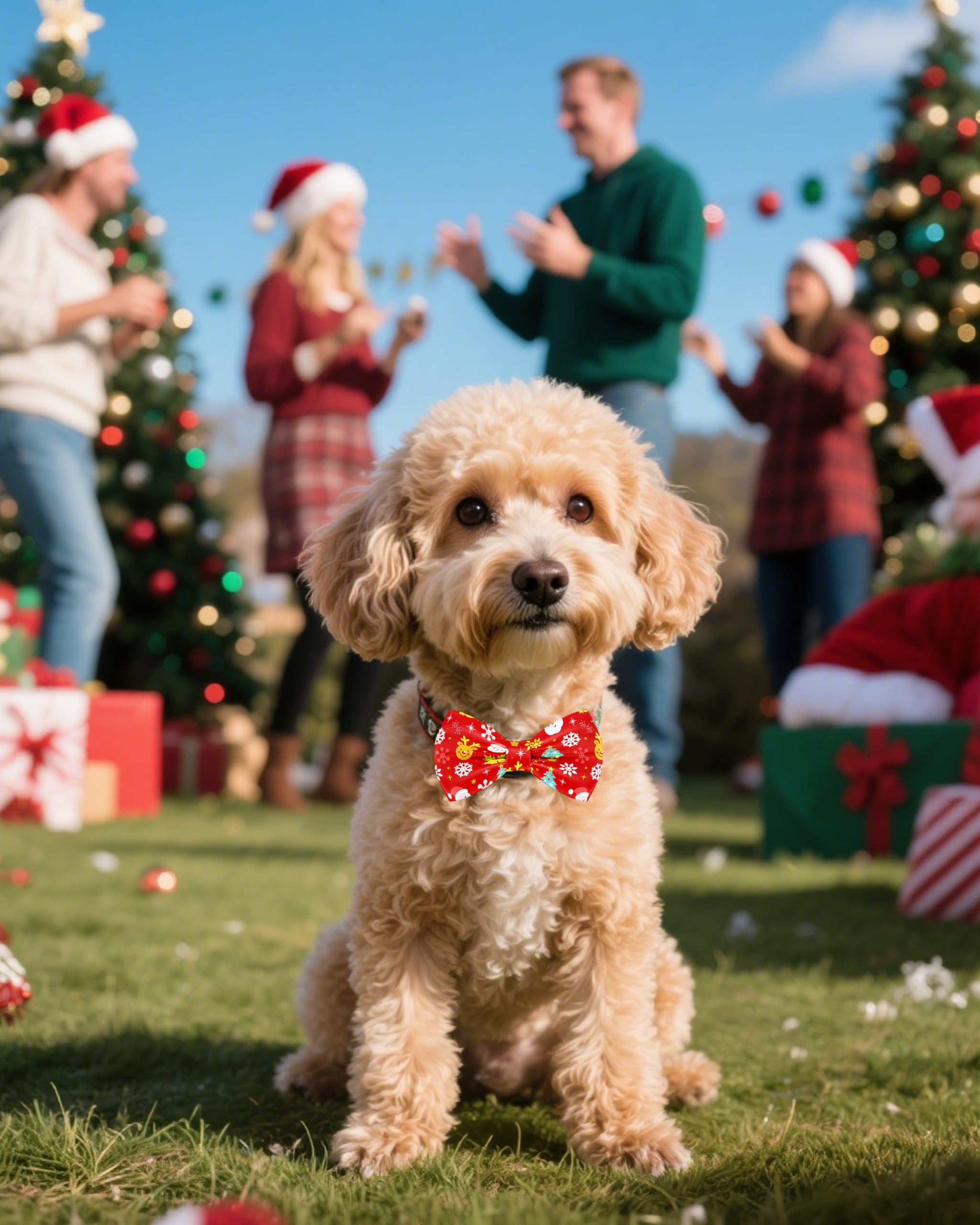 Pet Show snowman bow tie offering cozy whimsy for holidays