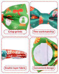 Pet Show stocking design bow tie on collar for holiday accent