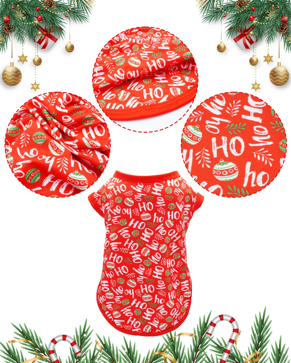PET SHOW Christmas dog shirts green design with vibrant holiday vibe.