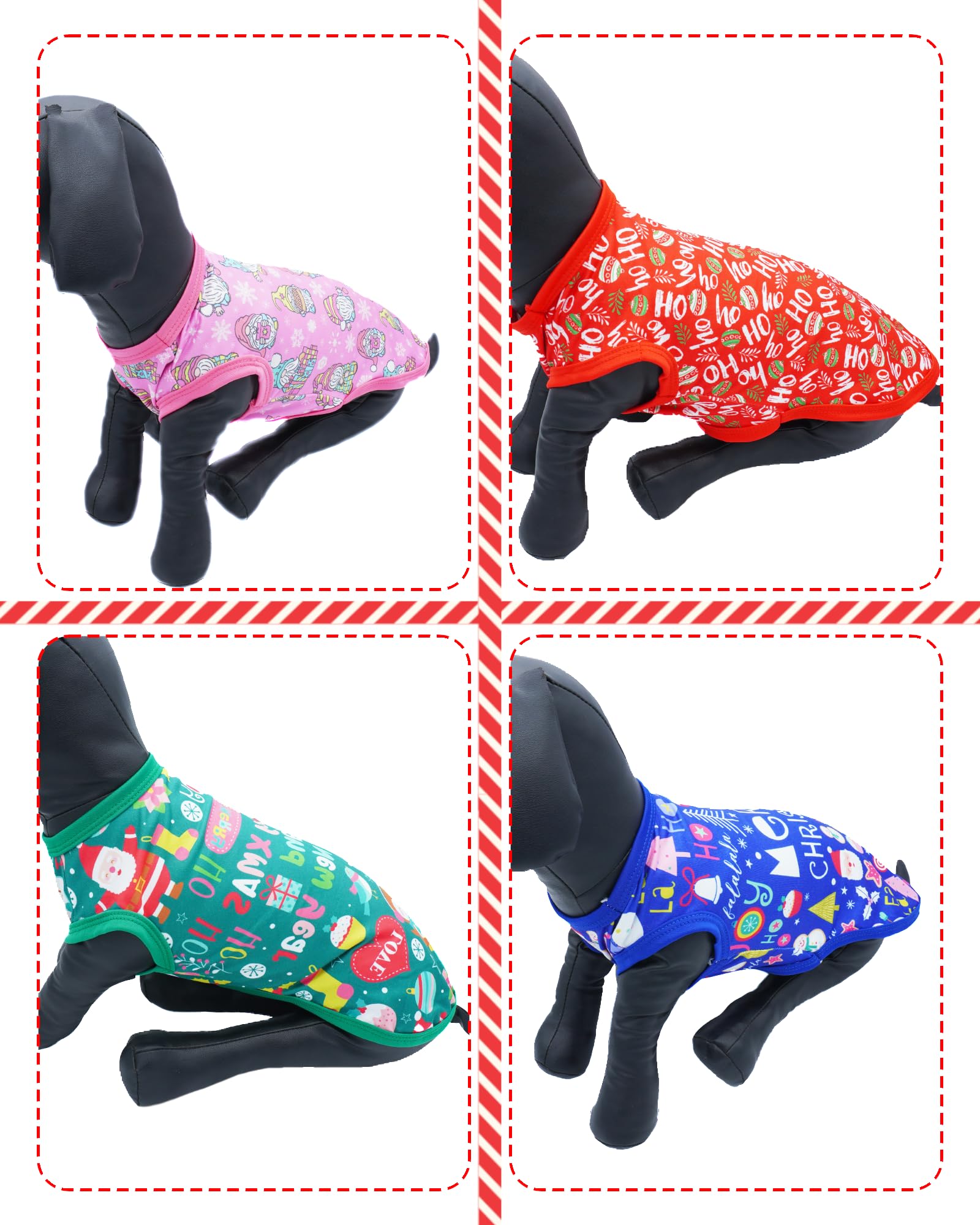 PET SHOW Christmas dog shirts pink design for cheerful photos and wear.