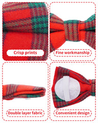 PET SHOW elastic-back bowties fit 3.5-4 cm collars with secure adjustability.