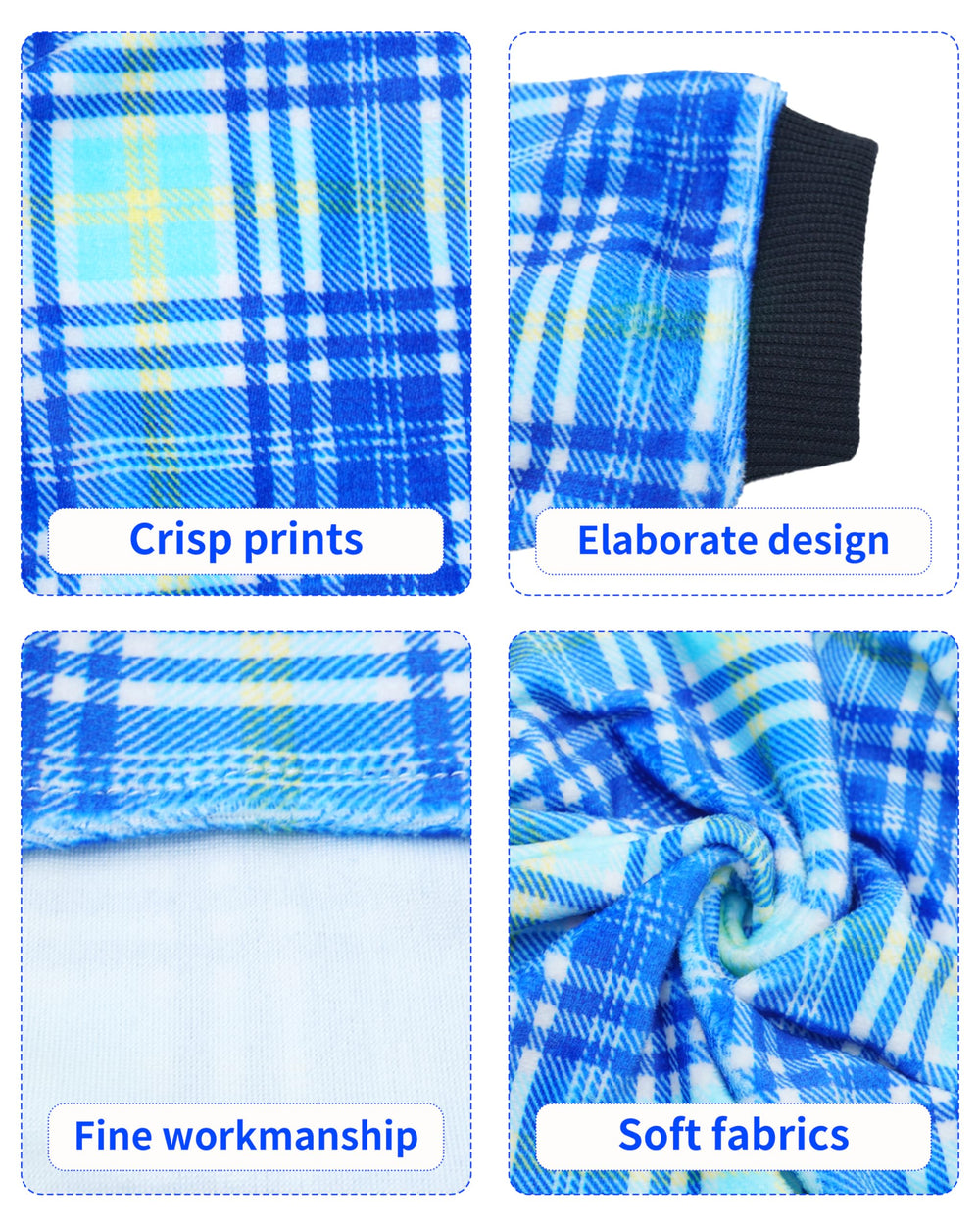 PET SHOW pajamas feature adjustable elastic cuffs for a snug fit across sizes.