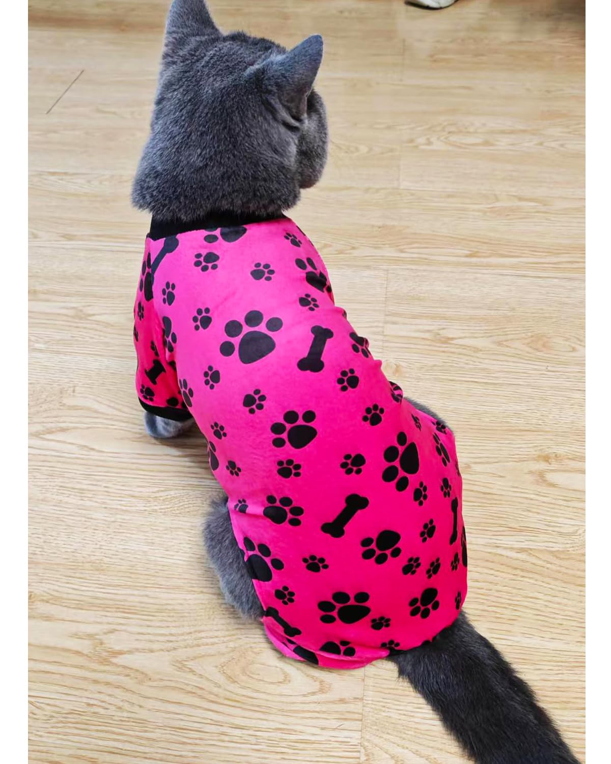 PET SHOW elastic cuffs neck design emphasize snug fit for PET SHOW pajamas
