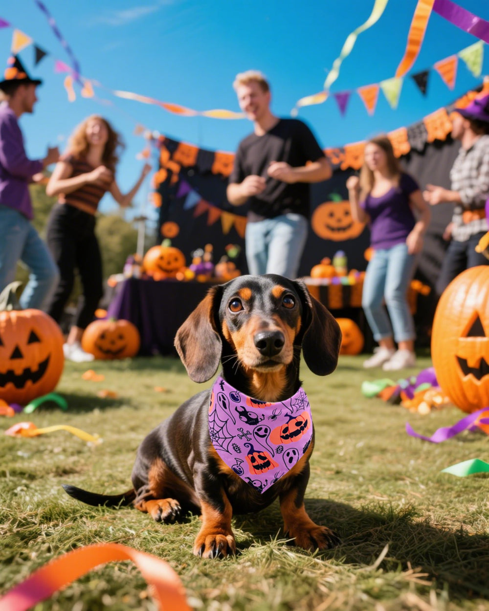 PET SHOW bat pattern bandana adds charming Halloween flair for pets