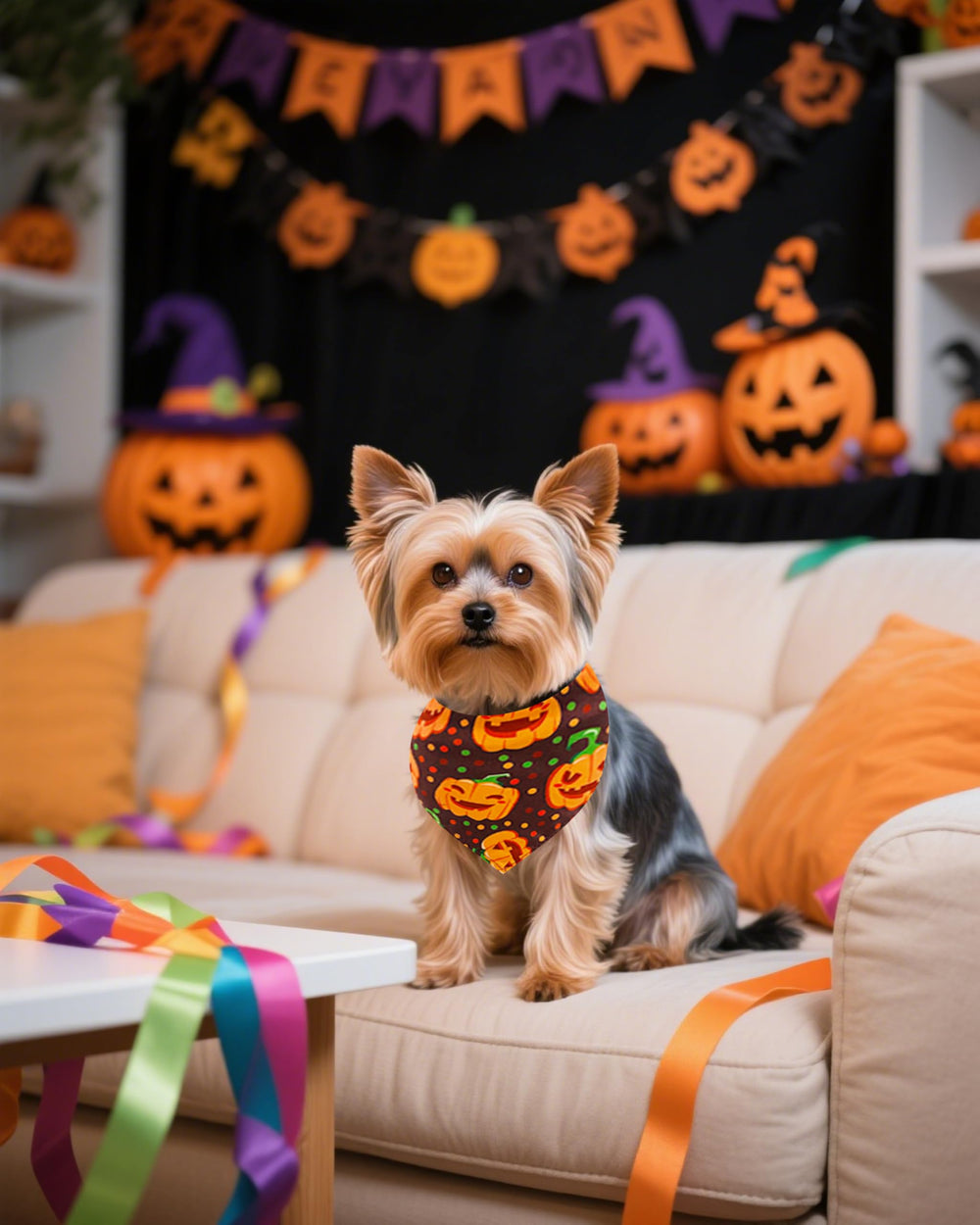 PET SHOW candy motif bandana brightens outfits and festive curb appeal