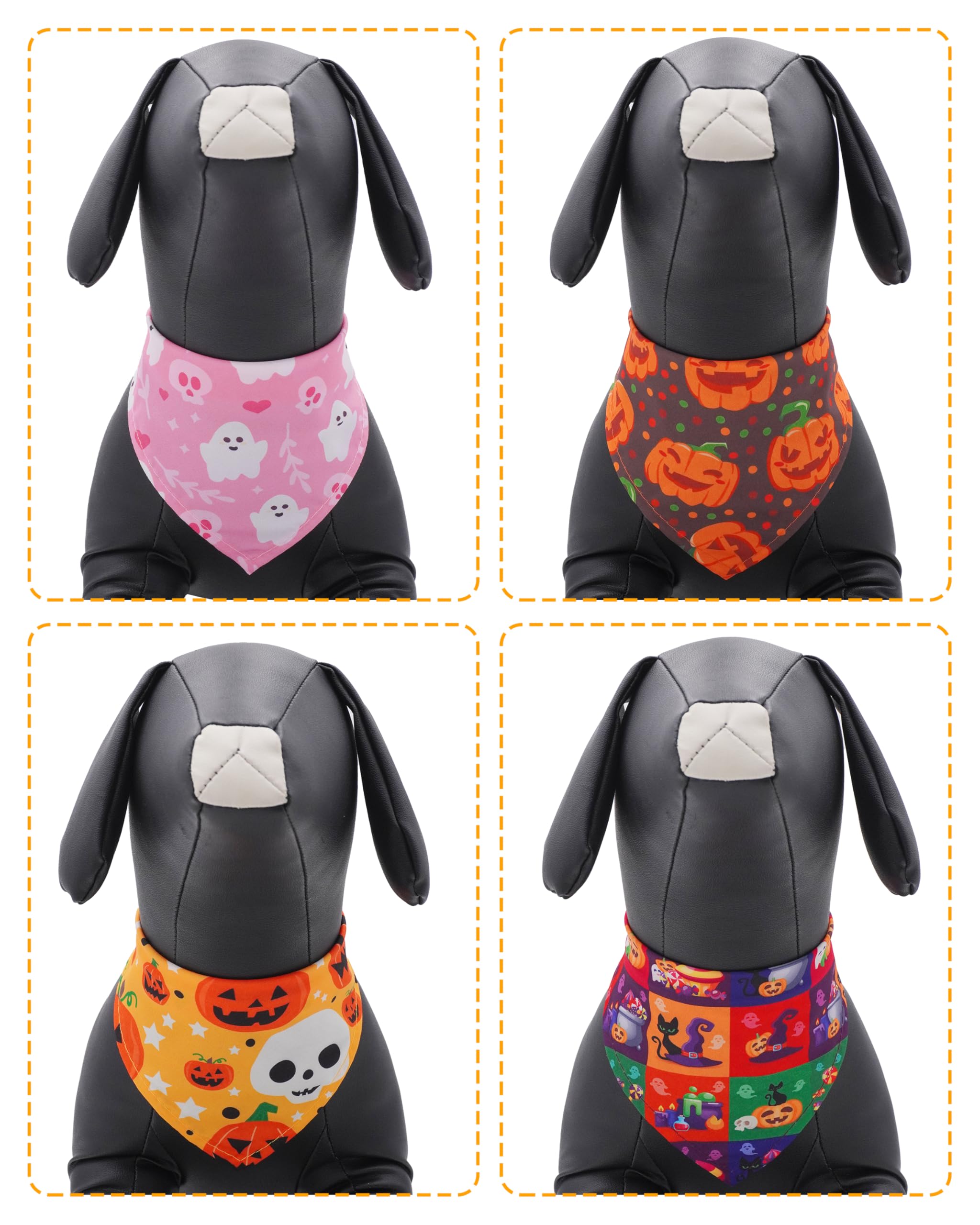 PET SHOW spider motif bandana creates cute spooky vibes for small pets