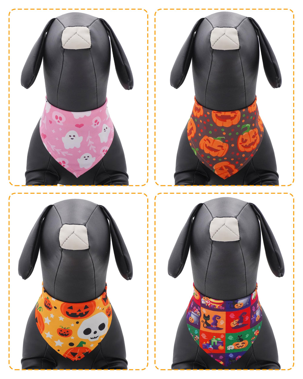 PET SHOW spider motif bandana creates cute spooky vibes for small pets