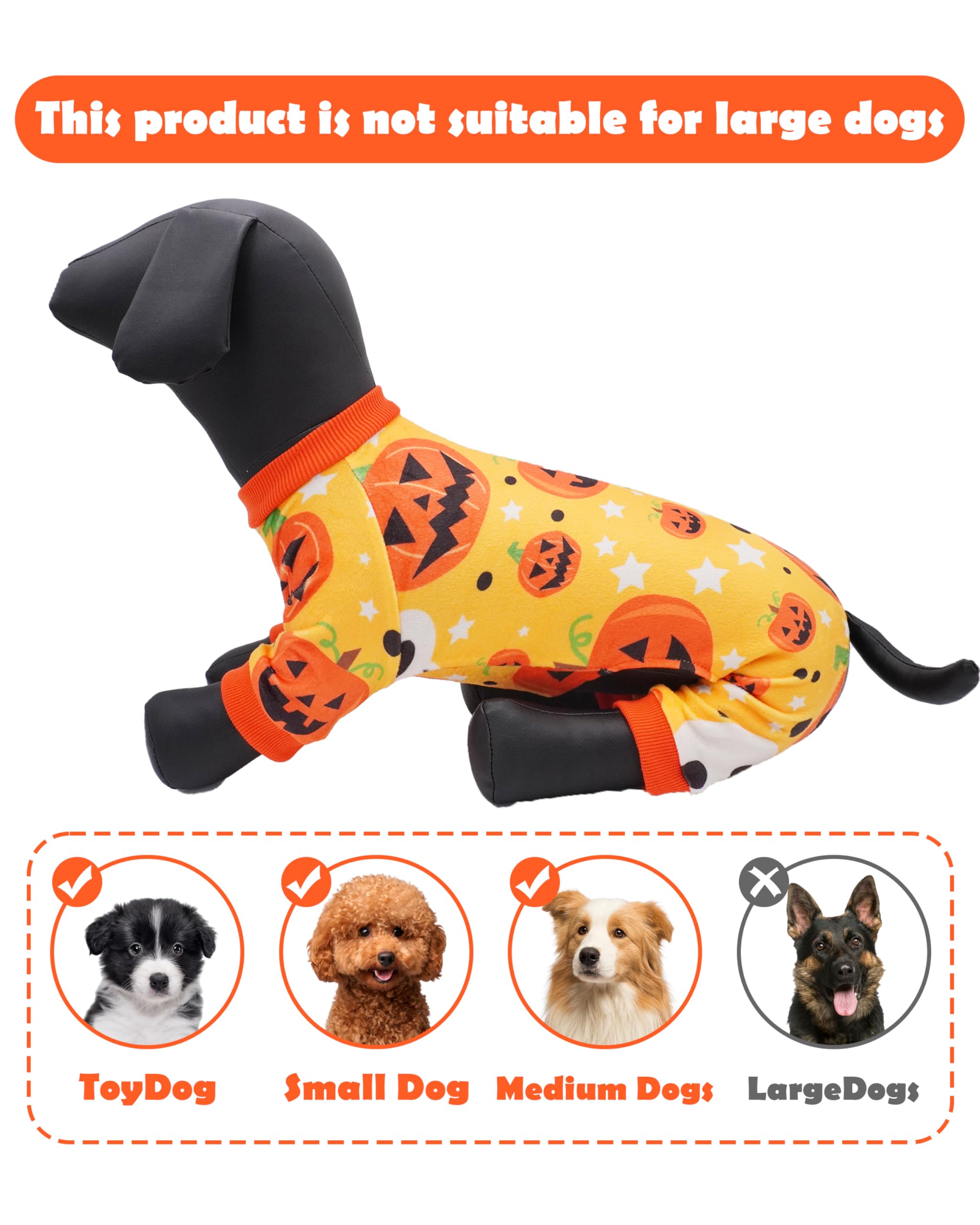 PET SHOW ghost-pattern dog pajamas ideal for Halloween photoshoots and indoor play.