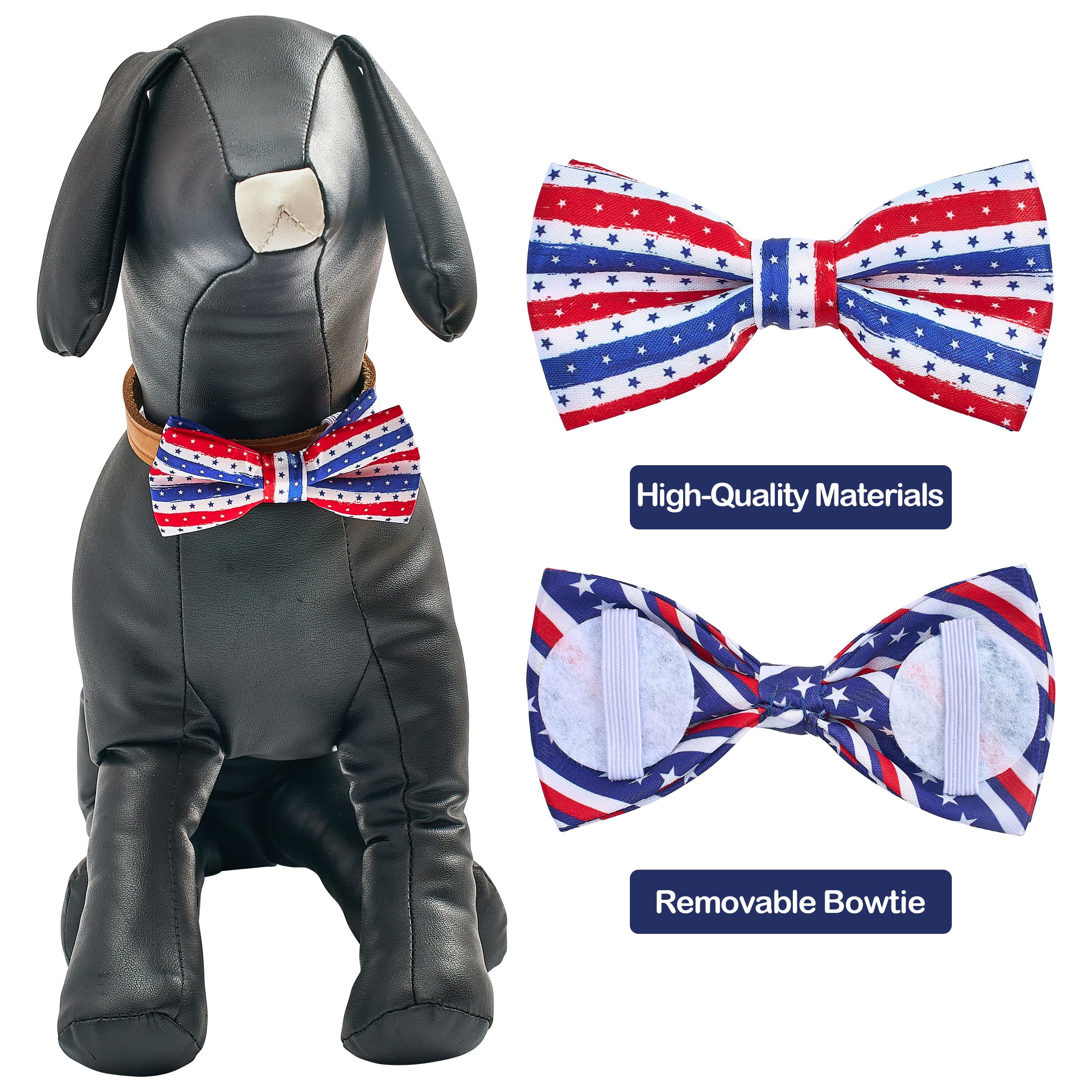 PET SHOW medium-dog-bowtie on a collar demonstrates easy adjustment.