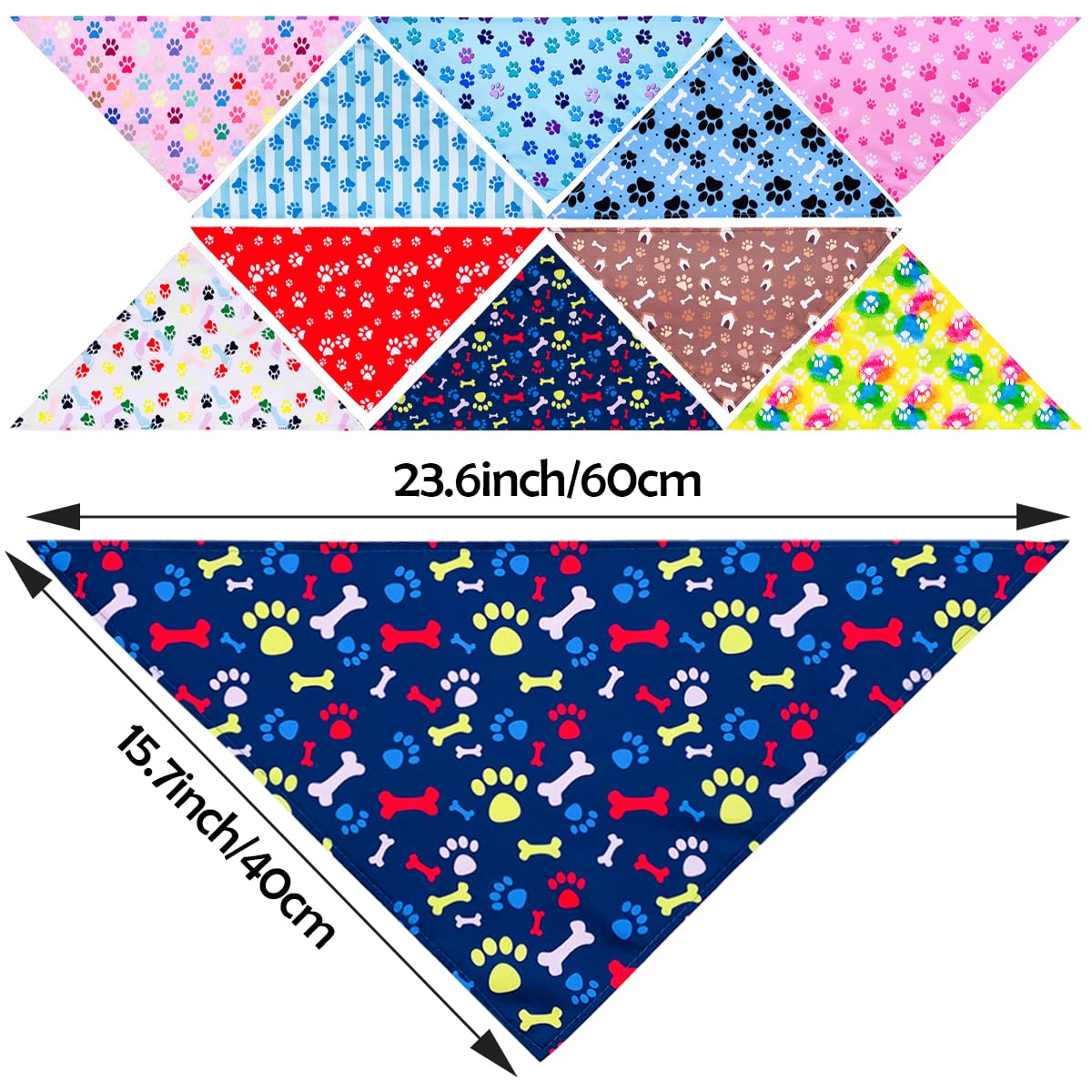 PET SHOW paw-pattern bandana used as festive photo props