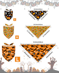 PET SHOW no-seam triangle dog bandana featuring ghost pattern for play