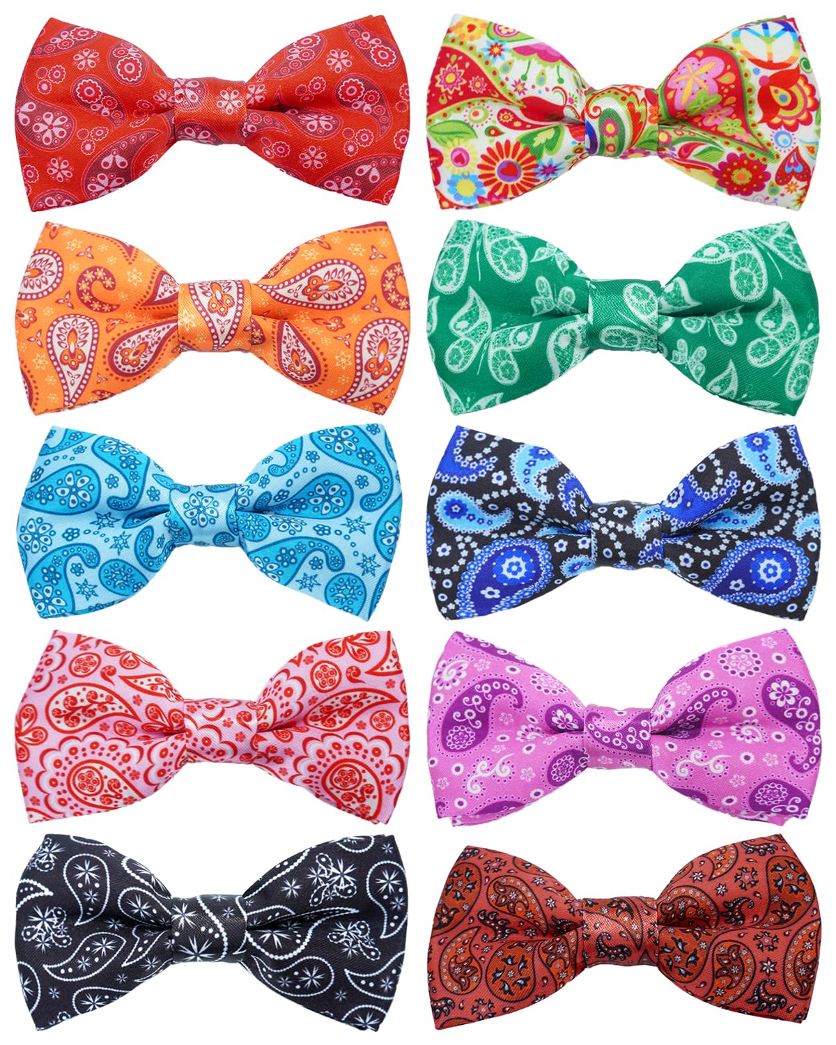 PET SHOW paisley bow tie on a small dog adds daily outfit flair.