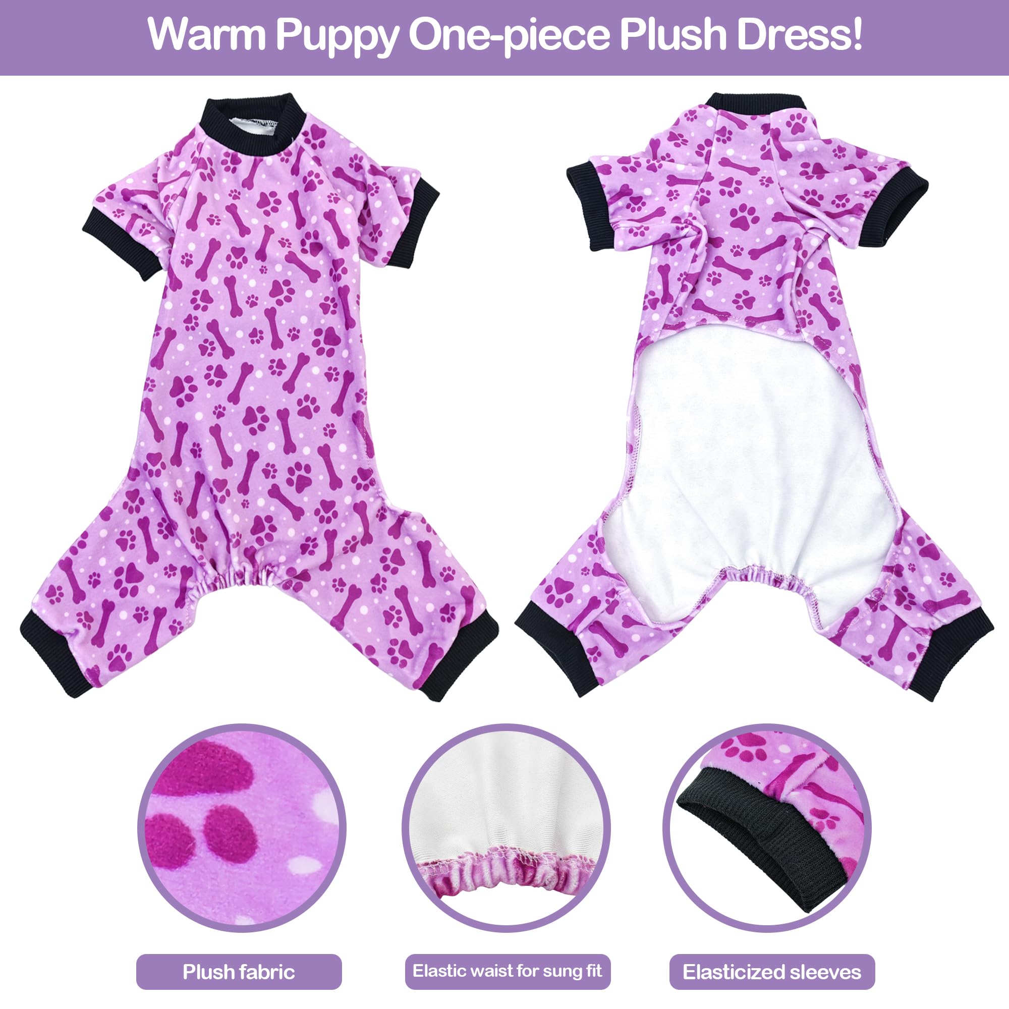 PET SHOW pullover onesies with feet offer comfortable fit and potty-friendly access.