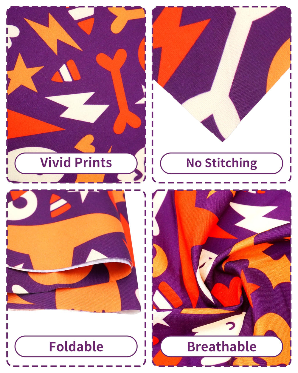 PET SHOW triangle bib dog bandana in multi-color set for outfits