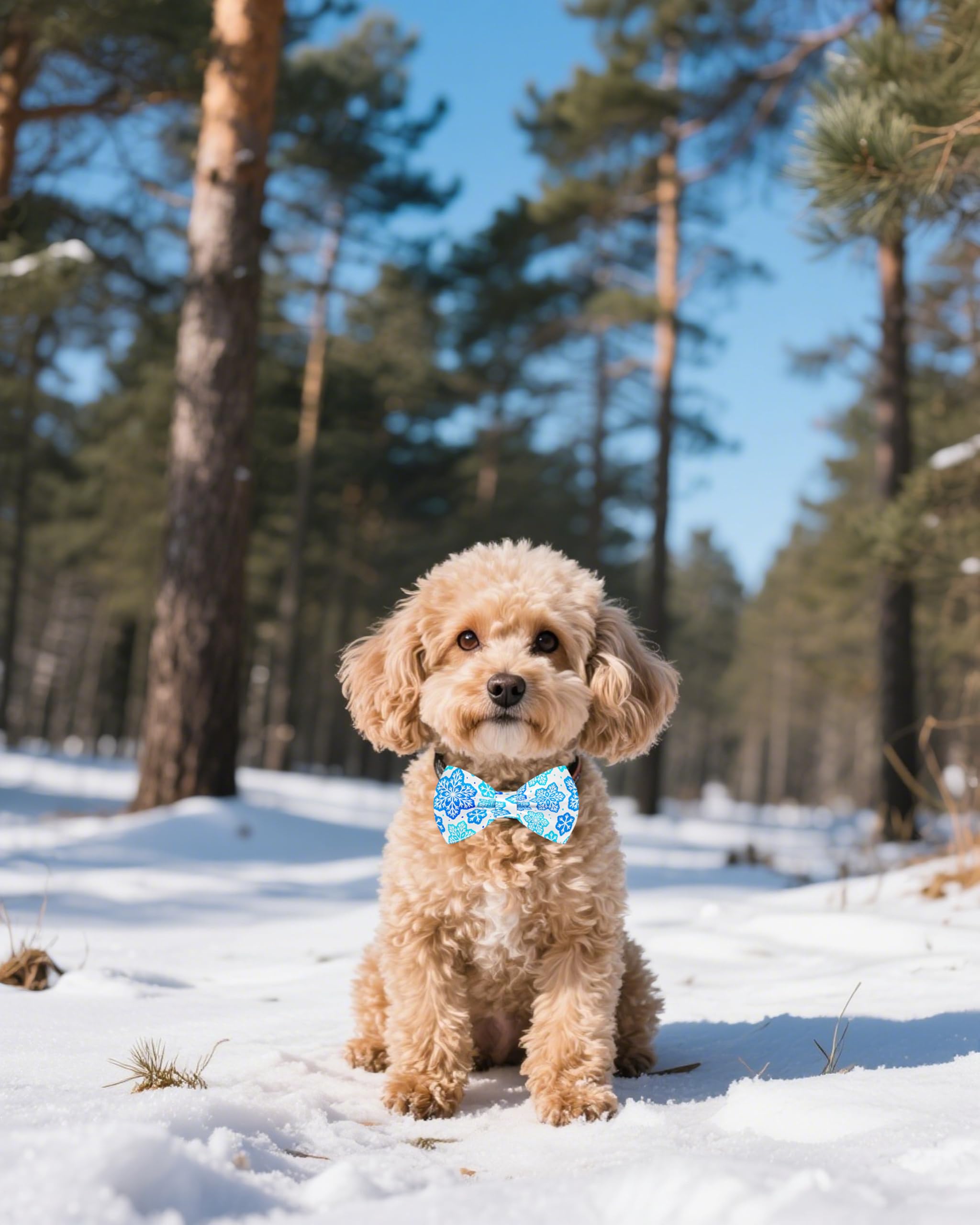 PET SHOW winter bow tie ready for holiday photoshoots and festive events.