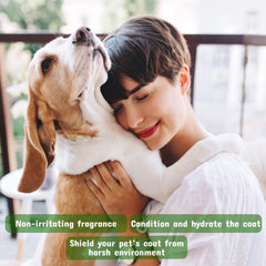 Pet Silk Liquid Silk Serum hand-application on damp fur