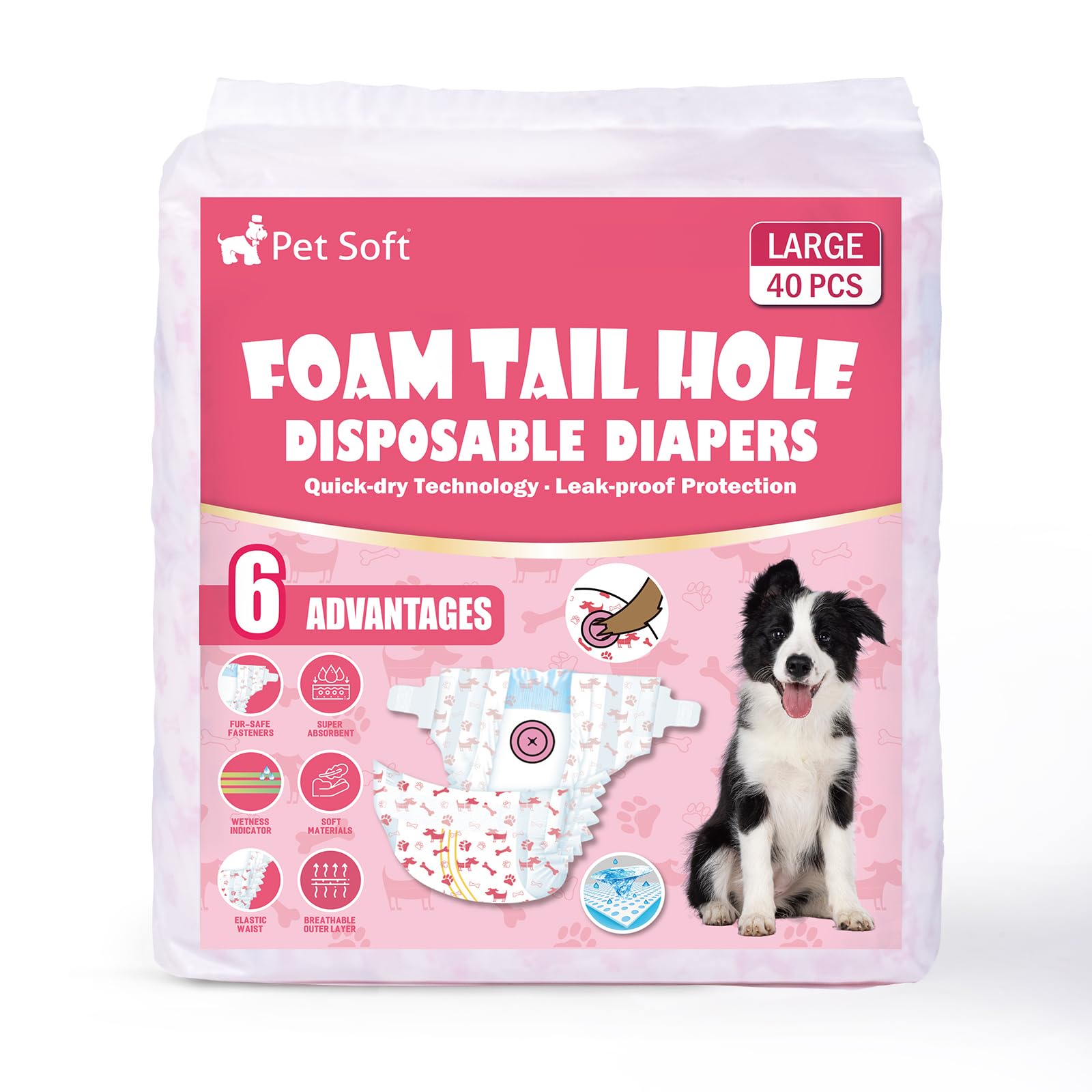 Pet Soft 40-count pack offers convenient, mess-reducing supplies.