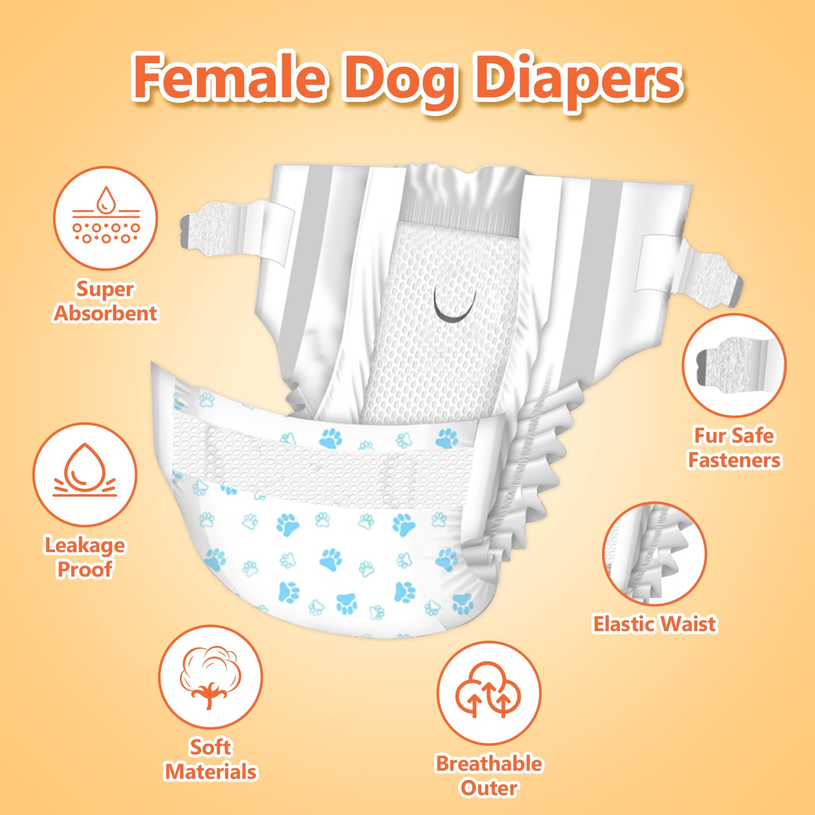 Pet Soft dog diapers xxsmall leak-proof design in action.