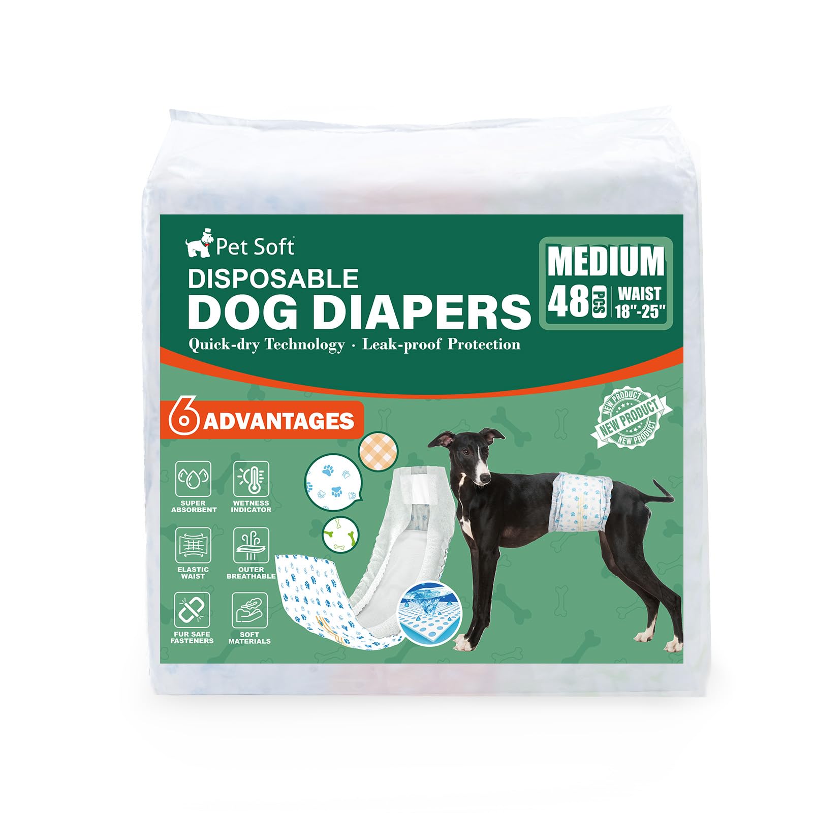 Pet Soft disposable dog diapers dog wearing for everyday protection