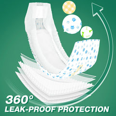 Pet Soft disposable dog diapers wetness indicator shows color change for timely diaper change