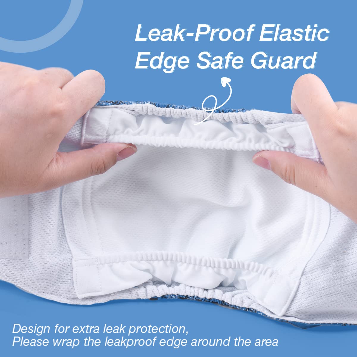 Pet Soft belly band close view showing absorbent inner pad for quick moisture handling.