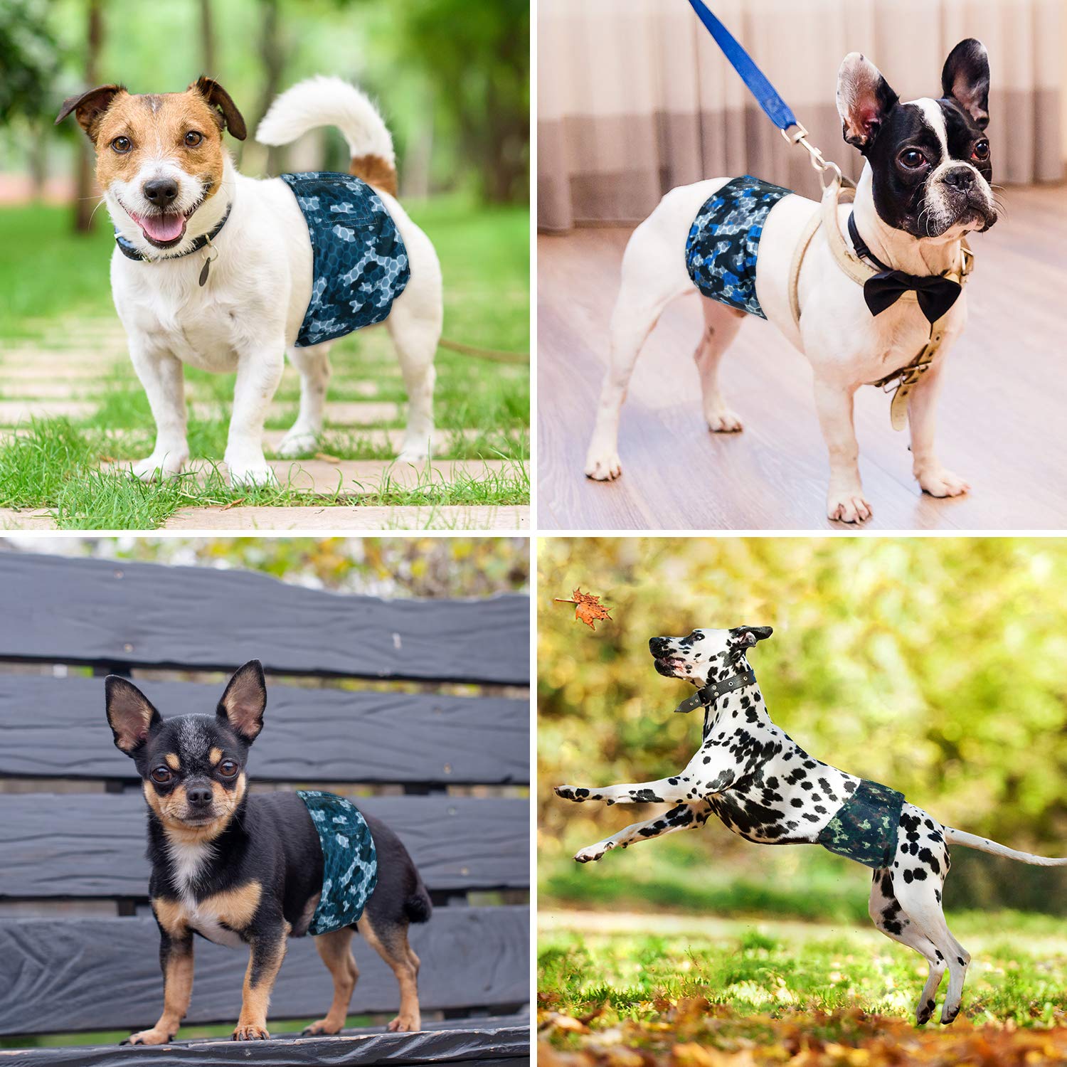 Pet Soft dog belly band magic-tape interaction promotes easy, slip-free fastening.