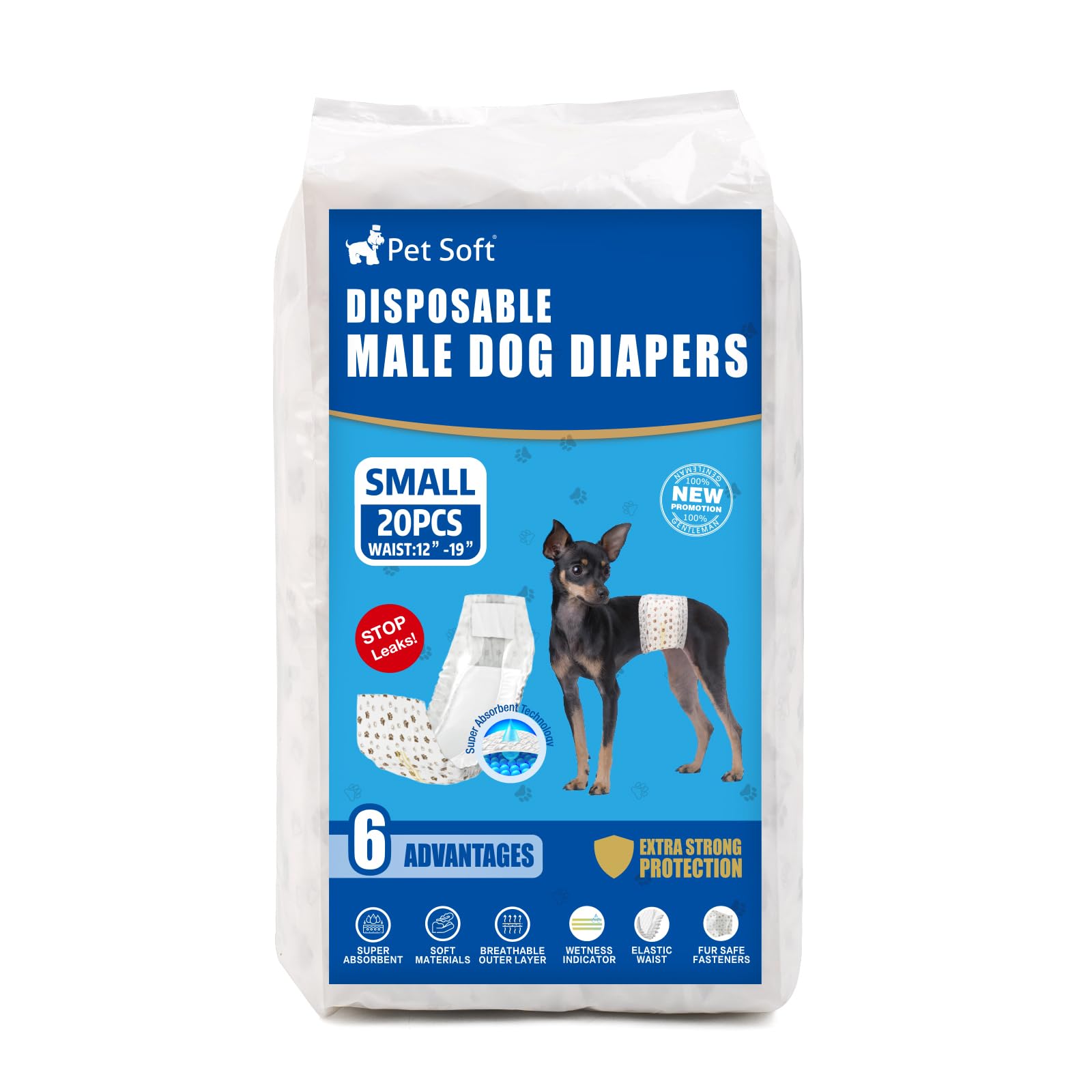 Pet Soft 20-count pack ready for regular use and convenience