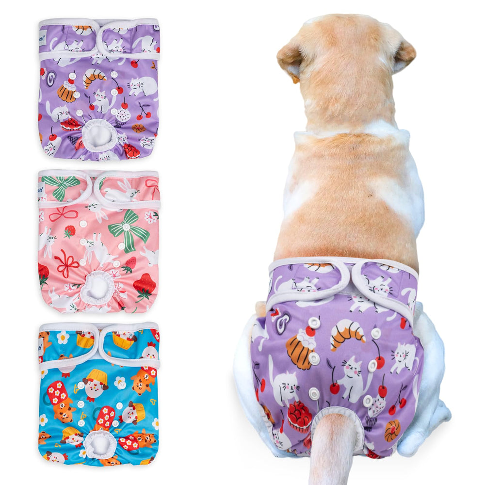 Pet Soft dog diapers patterns-pack aids quick style and fit selection.