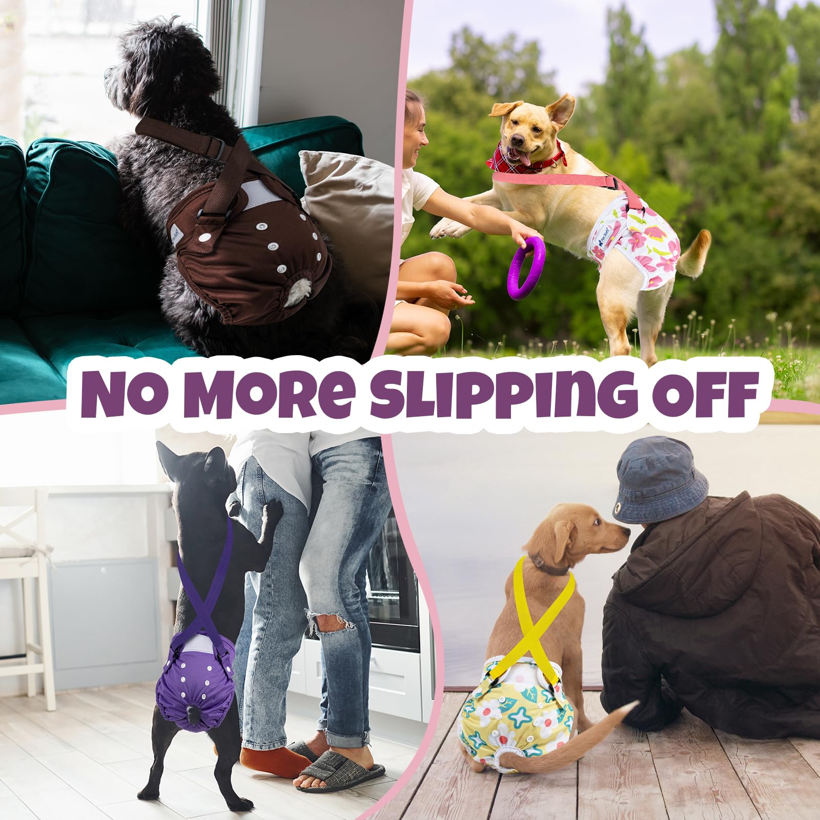 Pet Soft X-Large 14-19 inch waist for large dogs seeking secure coverage.