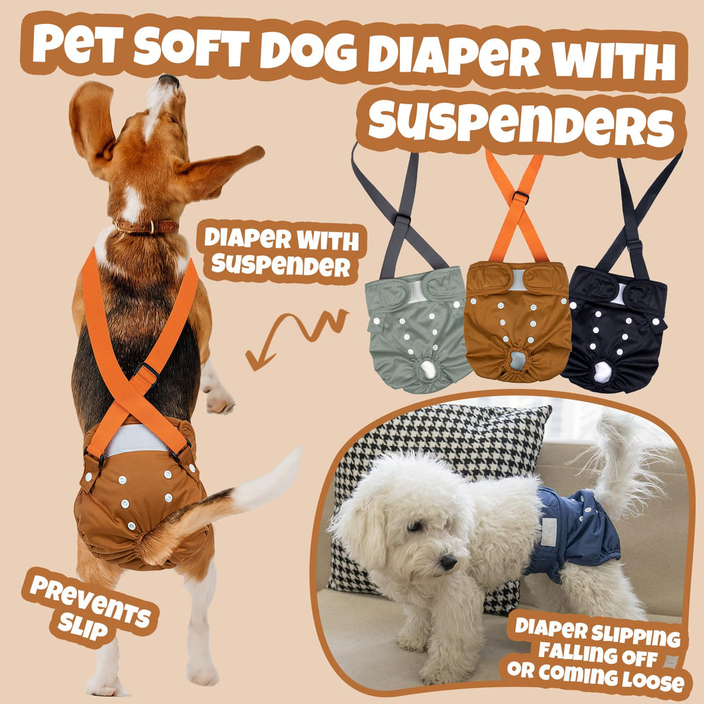 Pet Soft dog diapers suspenders adjustable suspenders show customizable sizing for comfort