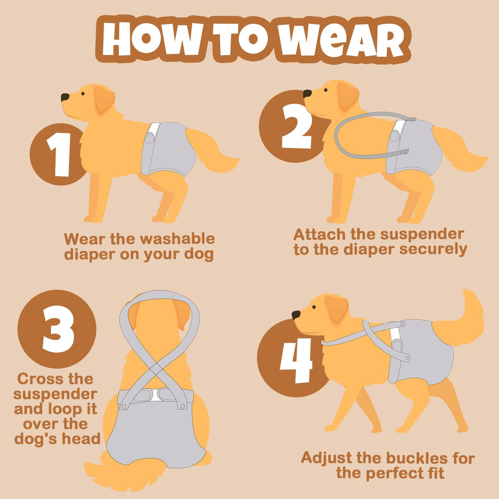 Pet Soft dog diapers waterproof outer layer prevents leaks during play and travel