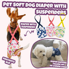 Pet Soft washable dog diapers material designed for reuse and cost-effective care.