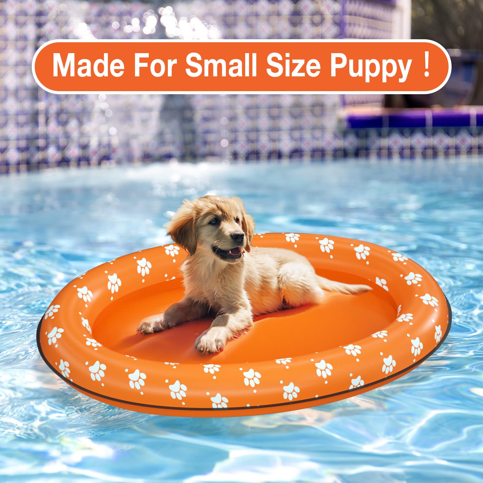 Pet Soft Dog Float Raft folded bag for travel.