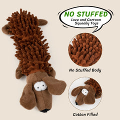 Pet Soft dog toys squeaky chenille plush for gentle chewing and teeth cleaning.