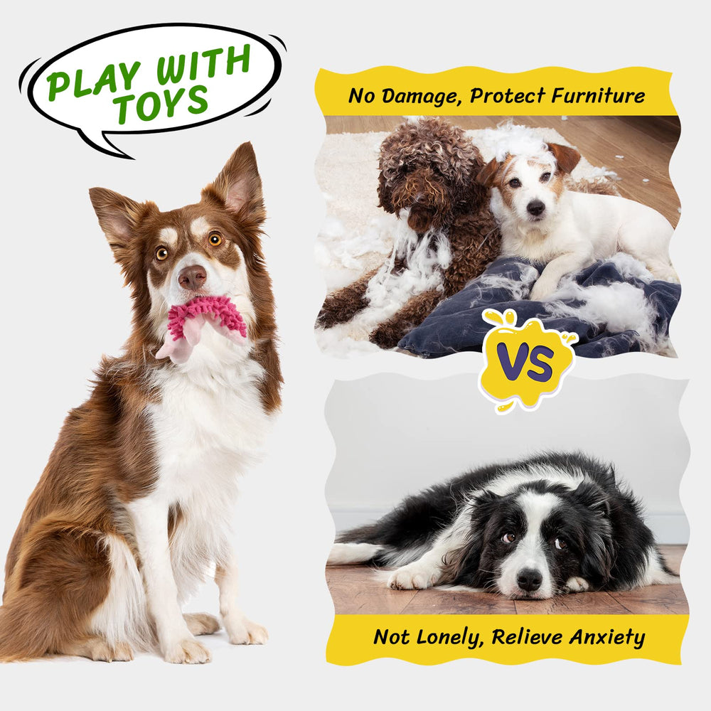 Pet Soft dog toys squeaky dual-squeaker design stimulates senses during play.