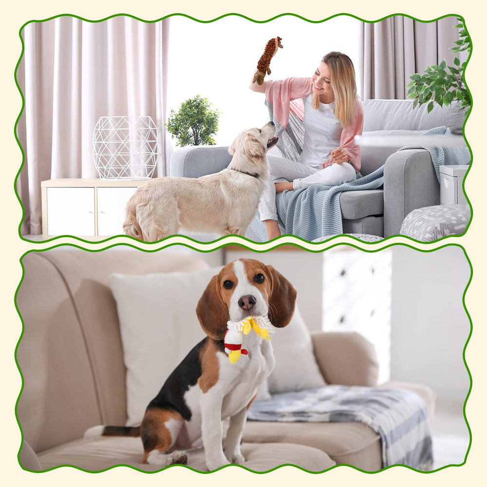 Pet Soft dog toys squeaky interactive play aids anxiety relief through sound and texture.