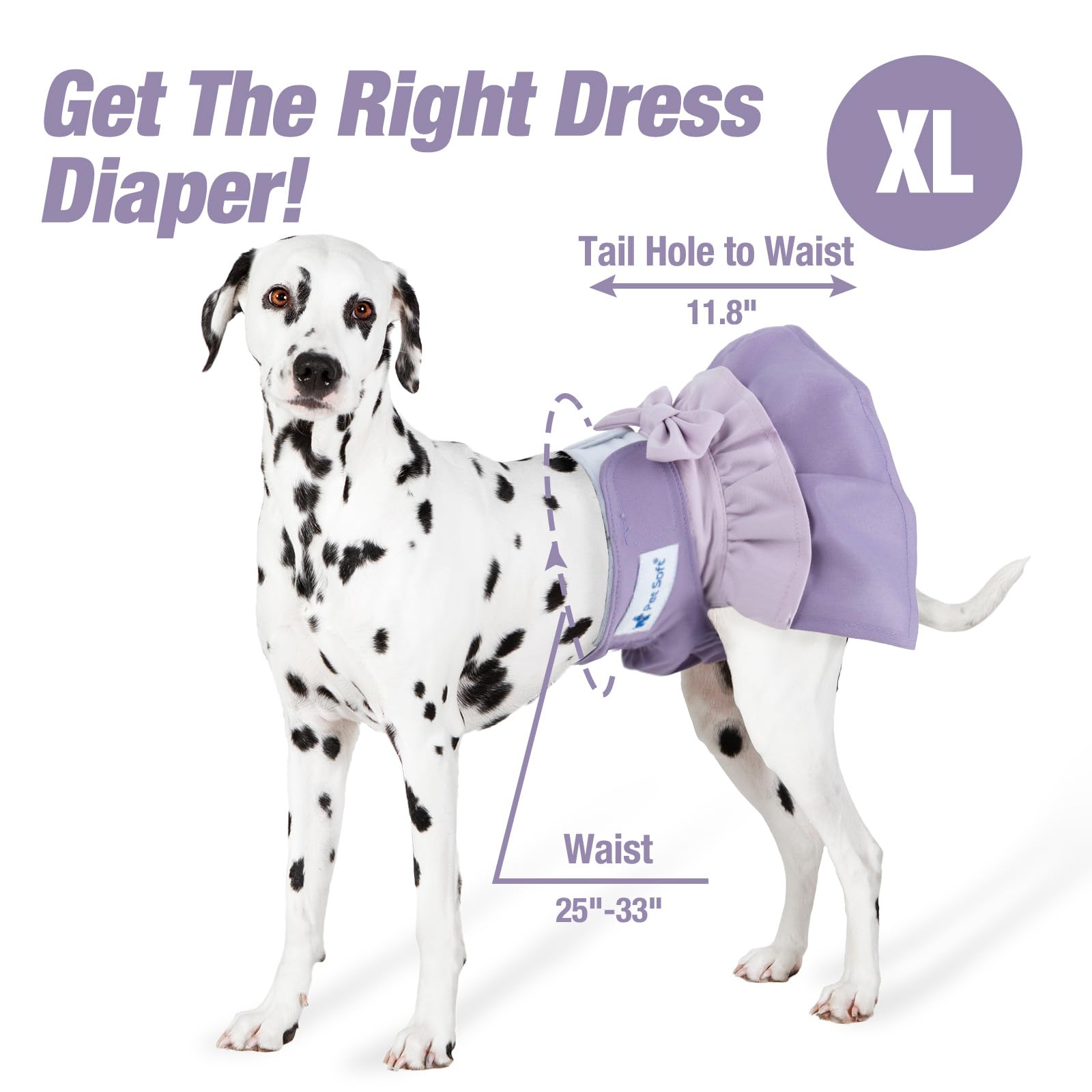 Pet Soft dress-style outer fabric detail for soft, comfy wear