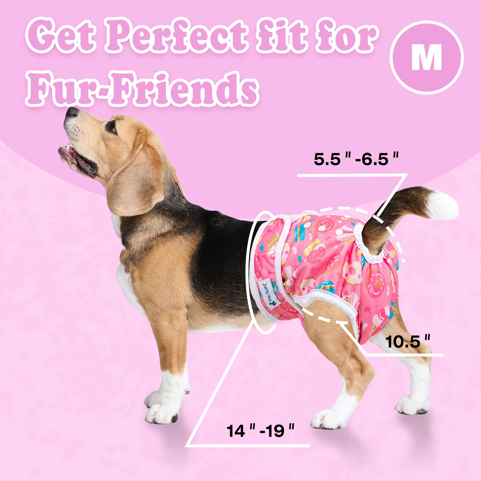 Pet Soft adjustable closure ensures a secure, customizable fit for different waists.