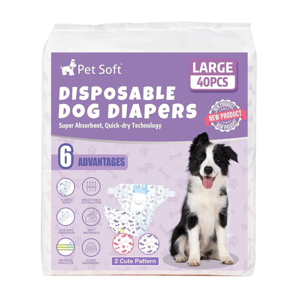 Pet Soft indoor-floor-protection diapers help reduce messes at home