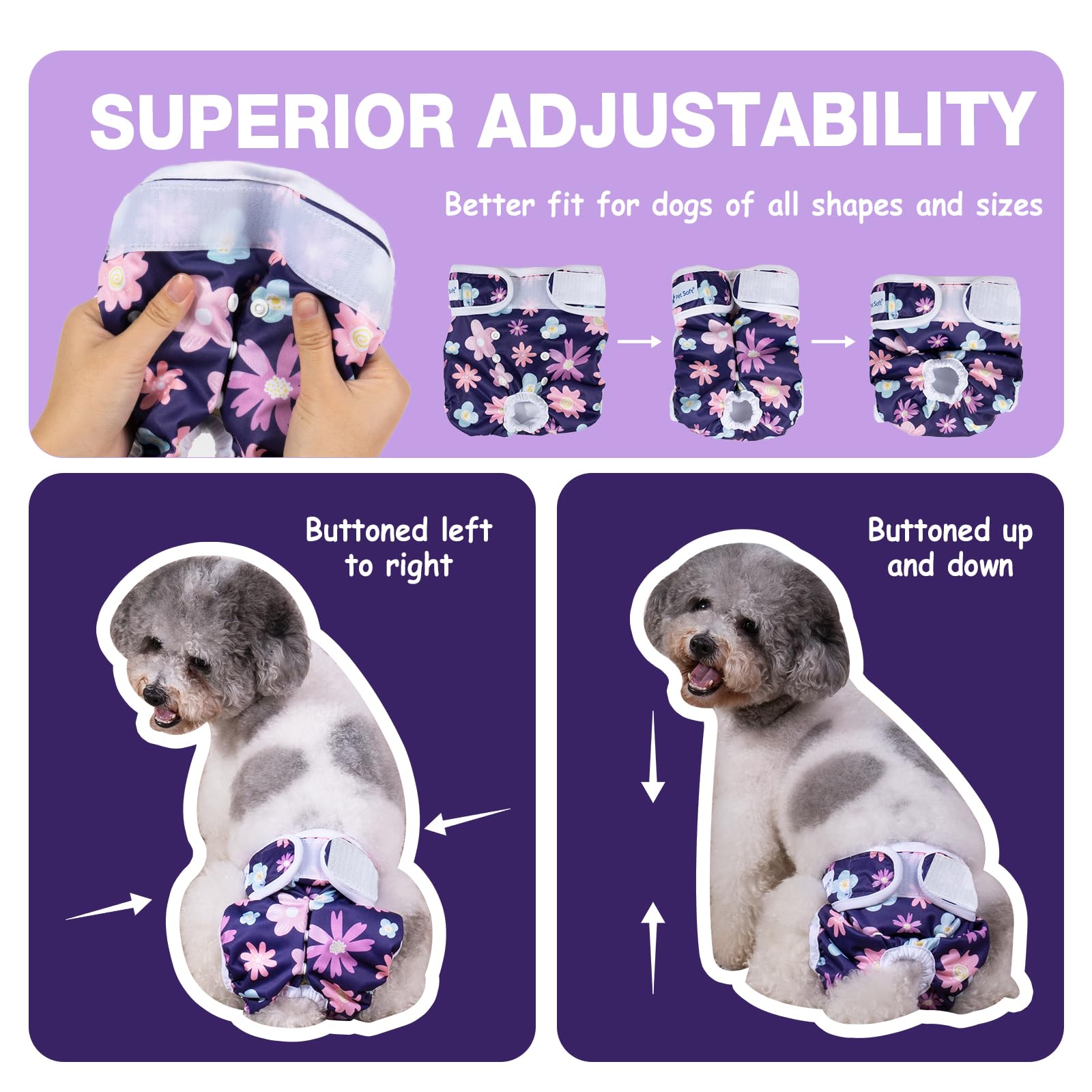 Pet Soft Washable Female Diapers reusable-durable-fabric conveys long-lasting use and repeated washing resilience.