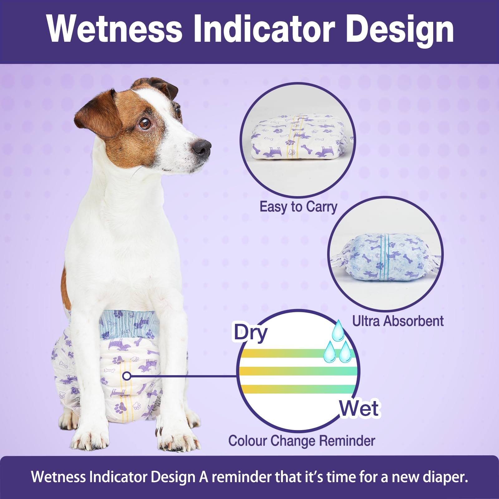Pet Soft small dog diaper measurement chart guides fit.