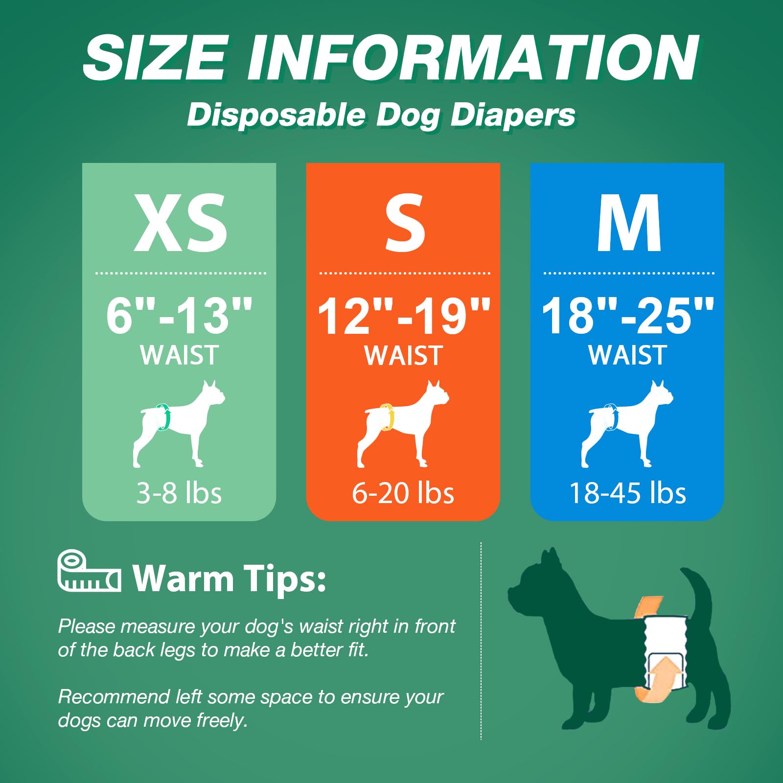 Pet Soft dog diapers small size designed for Beagles and tiny pups