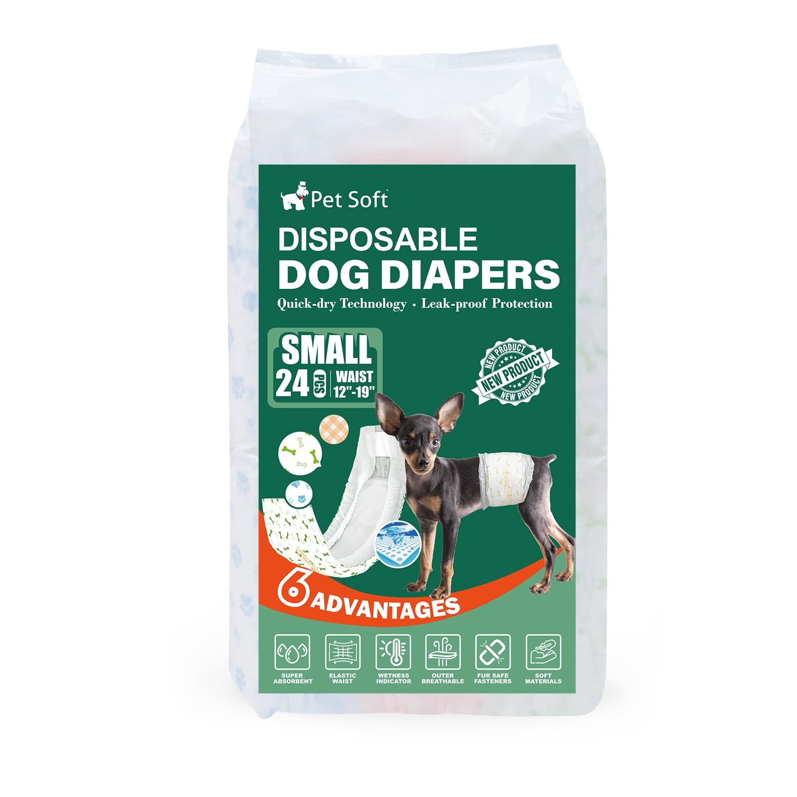 Pet Soft travel-friendly dog diapers help keep trips clean
